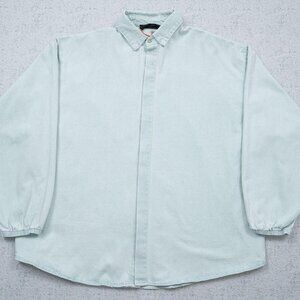 Fear of God Light Teal Loose Fit Long Sleeve Shirt